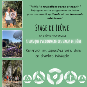 Acompte - Stage de jeûne pour une personne en chambre individuelle