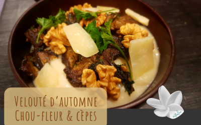 Veloute de chou fleur et cepes